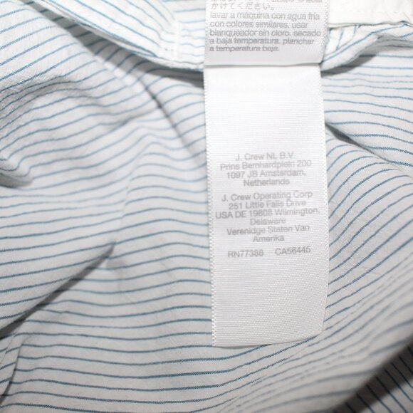 Madewell Flap-Pocket Crop Button-Up Shirt in Poplin Pin Striped Size S - Picture 8 of 11